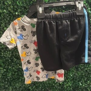Disney Mickey Mouse Gray and Black Kids Matching Set